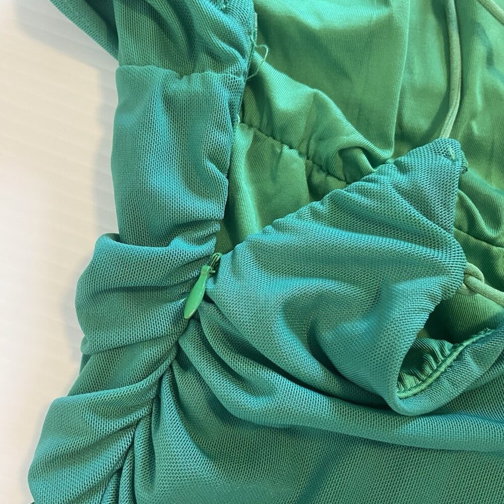 Princess Polly Singing In The Rain Green Mini Dress Size US 8 Bodycon Party Date - Picture 7 of 14